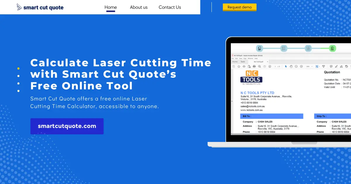 Calculate Laser Cutting Time with Smart Cut Quote’s Free Online Tool