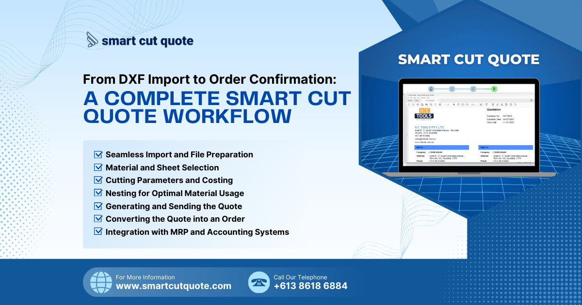 From DXF Import to Order Confirmation: A Complete Smart Cut Quote Workflow
