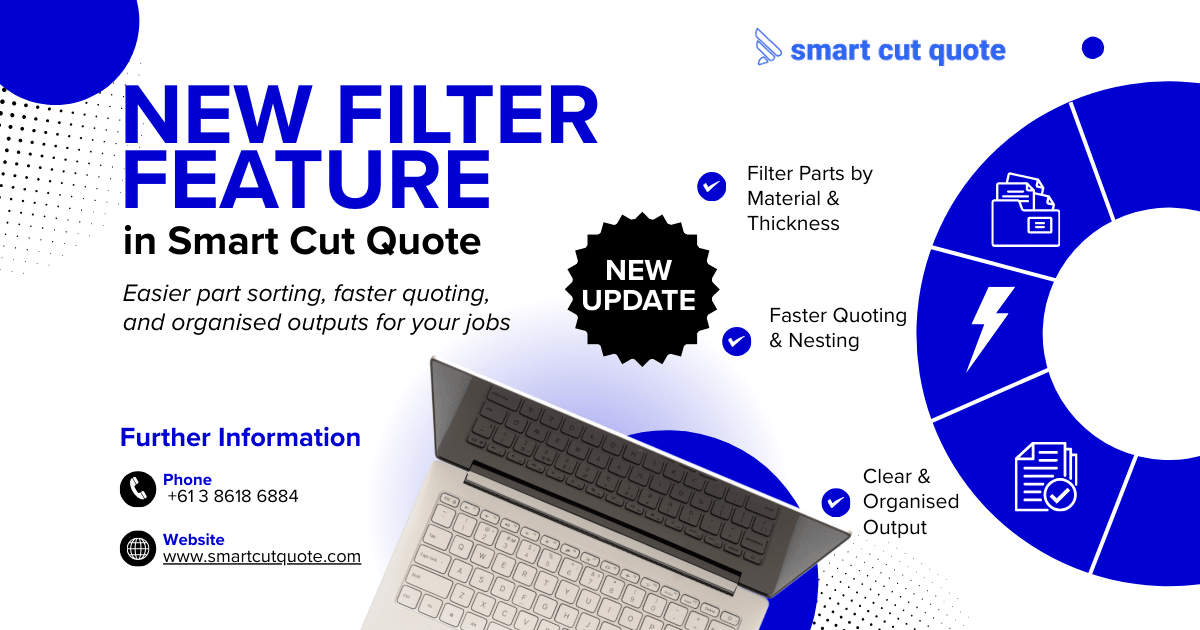 New Filter Feature in Smart Cut Quote
